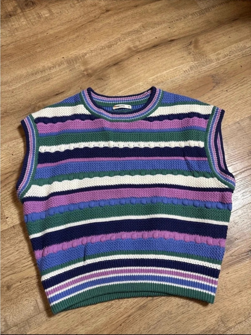 Marine Layer Rory stripped knit sleeveless sweater top